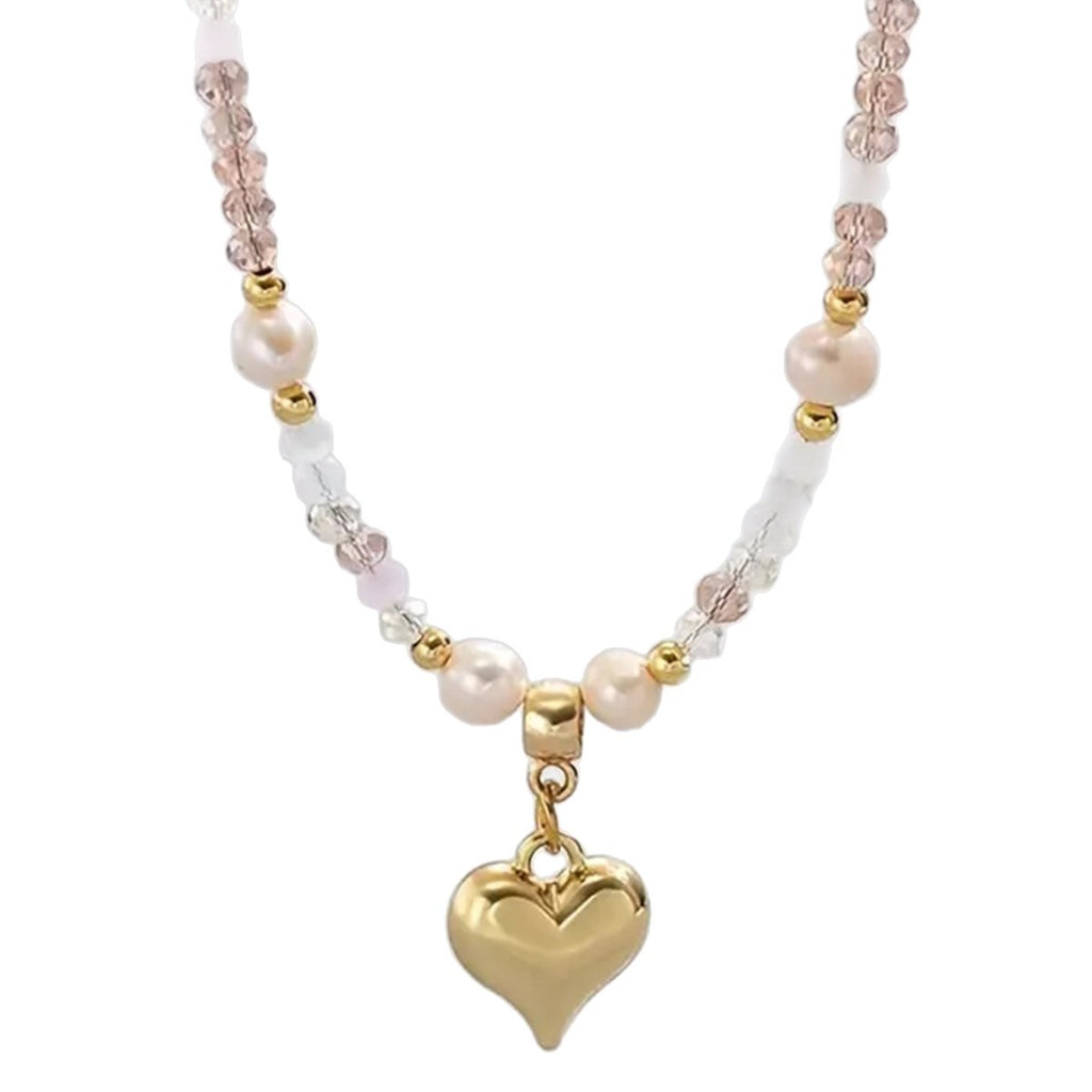 Freshwater Pearl Heart Necklace For Women