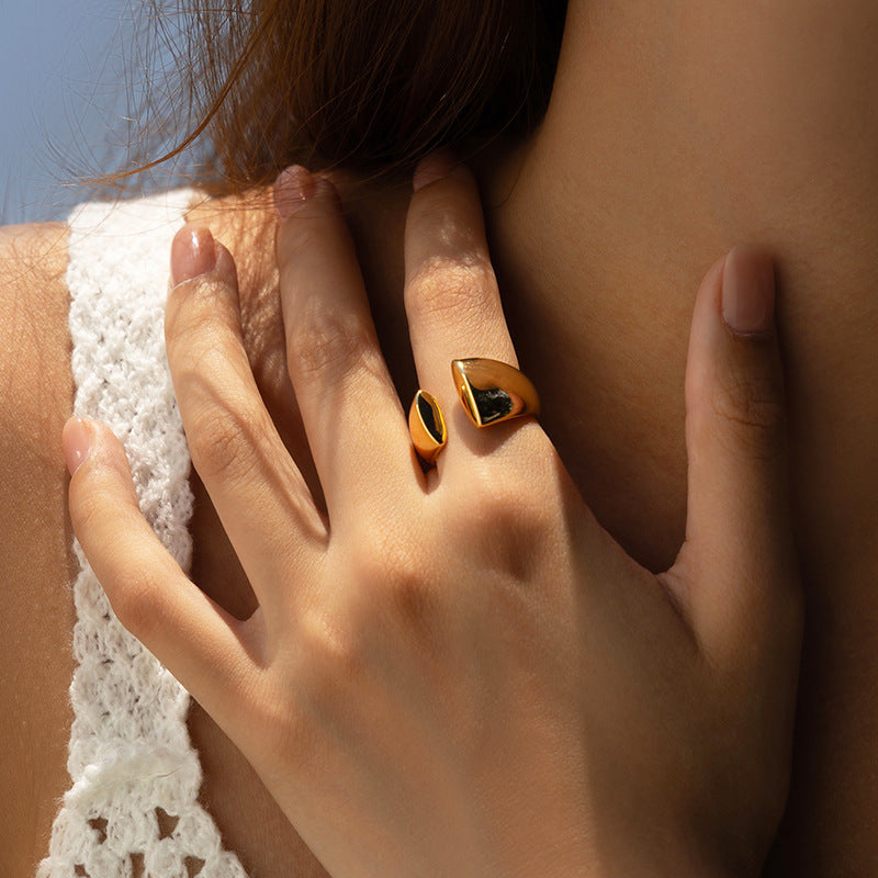 Adjustable Irregular Polished Index Finger Ring