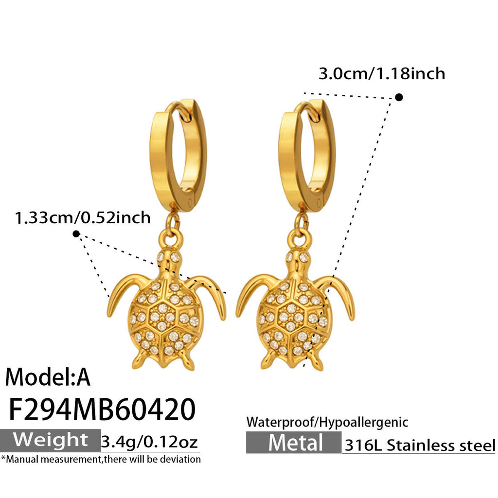Women's Stainless Steel Ultra-Shimmering Zircon Earrings