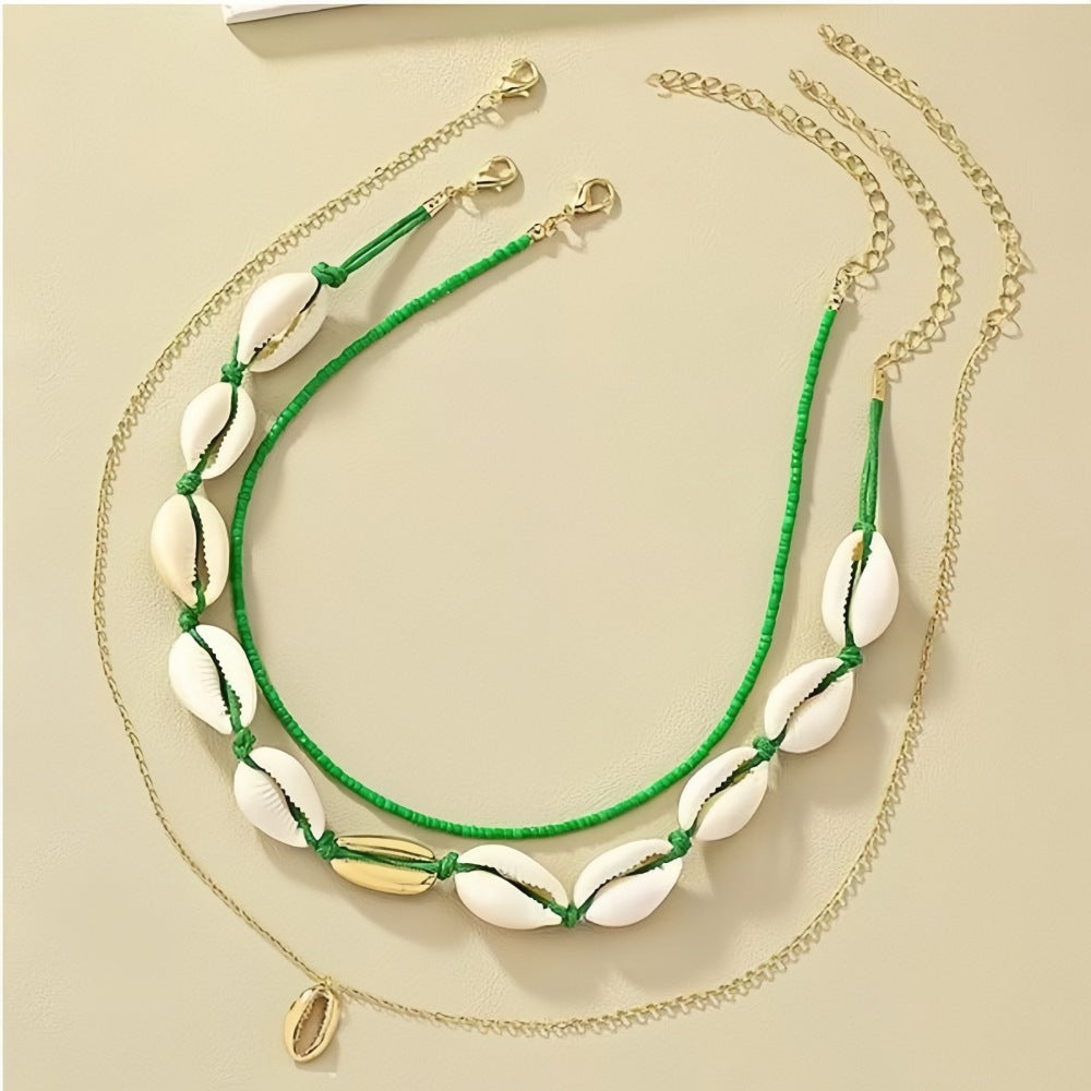 Clavicle-length Multi-layered Necklace Womens Bohemian Accessory Necklace