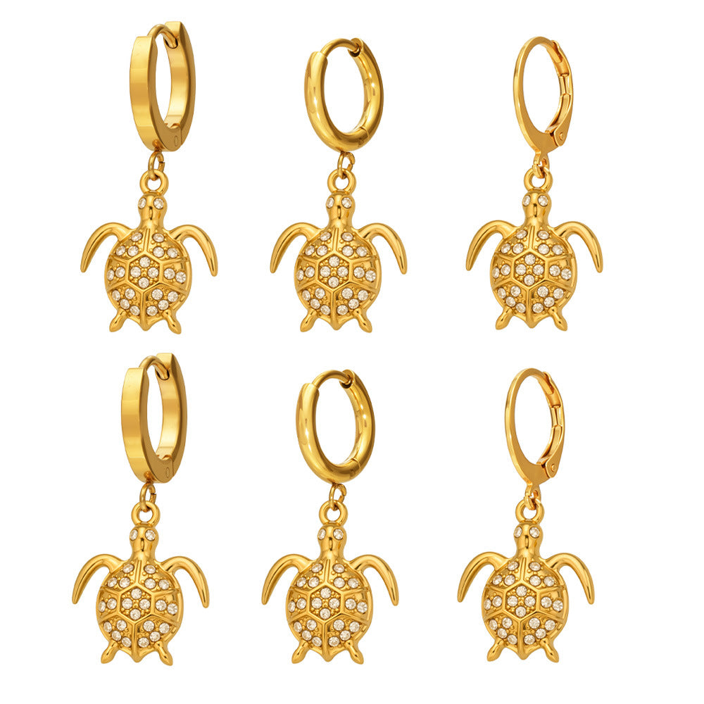 Women's Stainless Steel Ultra-Shimmering Zircon Earrings