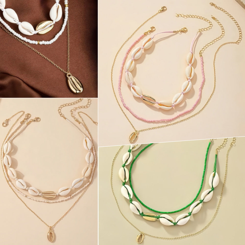 Clavicle-length Multi-layered Necklace Womens Bohemian Accessory Necklace