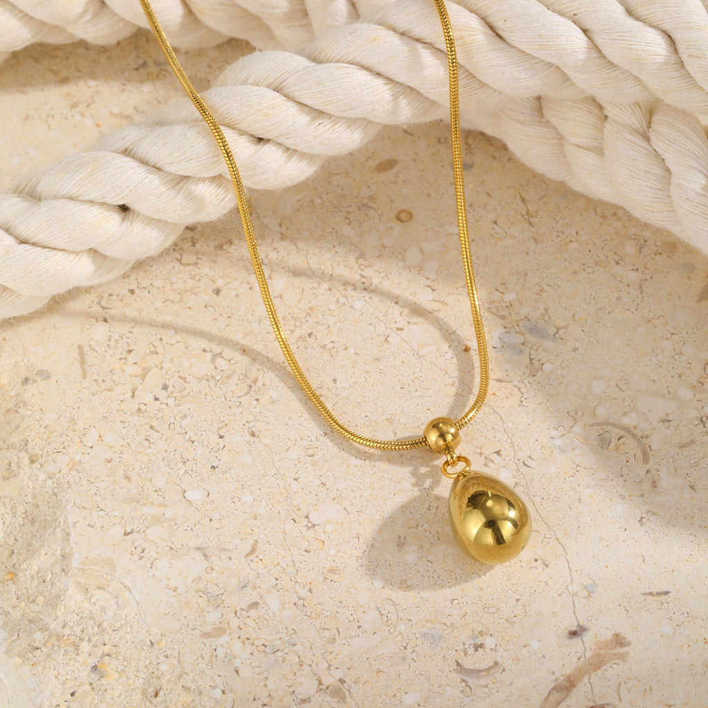 Women's Stainless Steel Water Drop Pendant Necklace