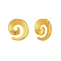 European And American Niche Design Minimalist Swirl-Shaped Unique Earrings