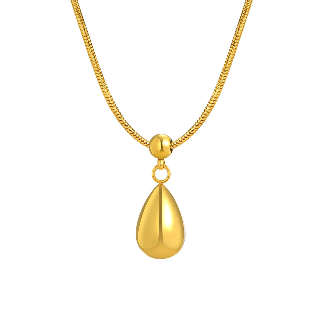 Women's Stainless Steel Water Drop Pendant Necklace