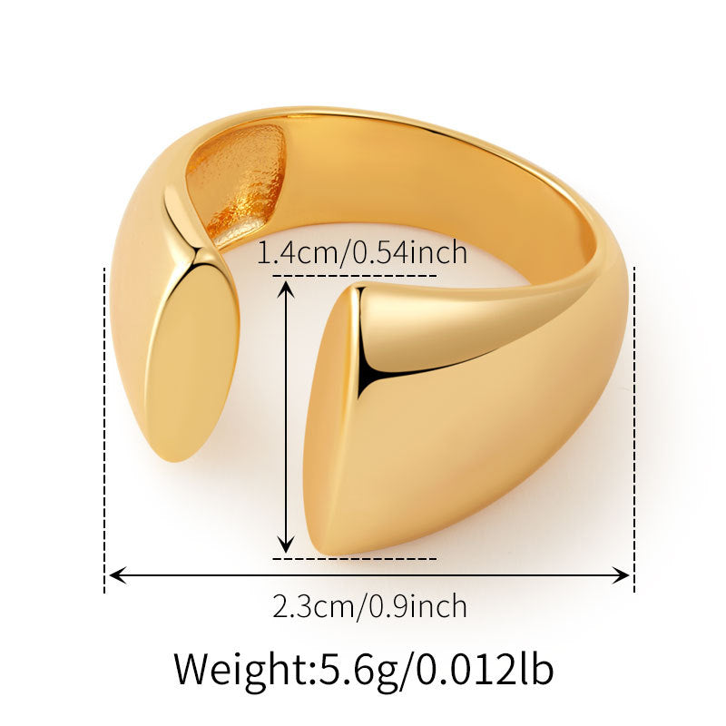 Adjustable Irregular Polished Index Finger Ring