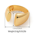 Adjustable Irregular Polished Index Finger Ring