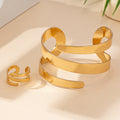 Geometric Hollow-out Bracelet Geometric Hollow-out Ring Jewelry