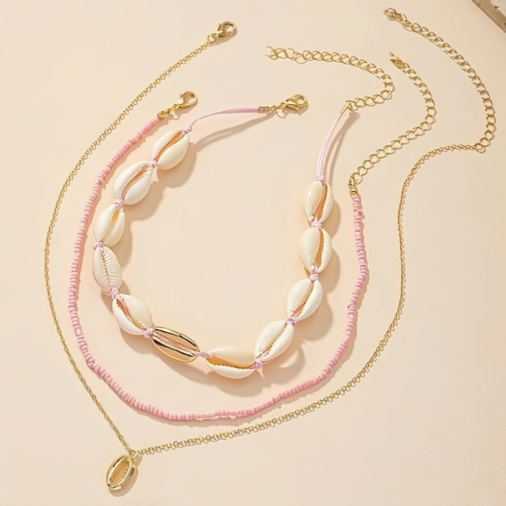 Clavicle-length Multi-layered Necklace Womens Bohemian Accessory Necklace