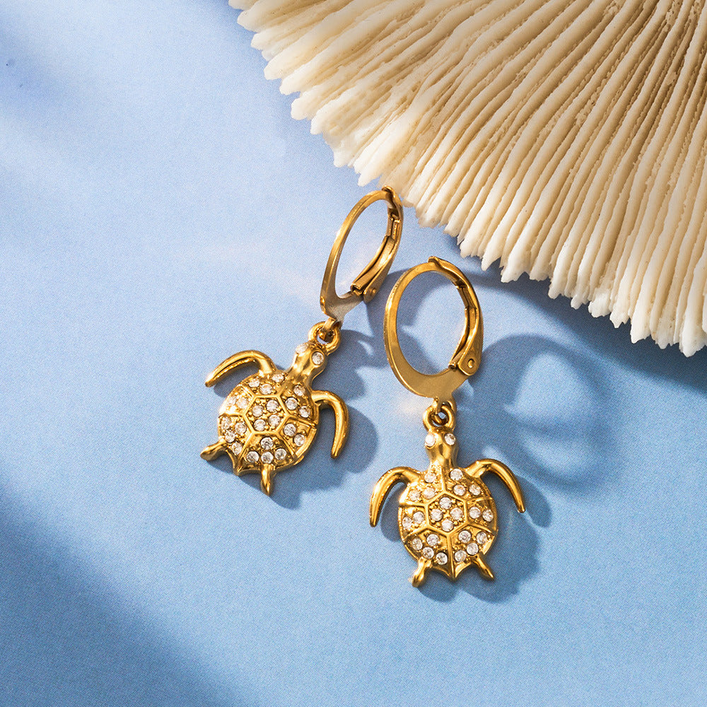 Women's Stainless Steel Ultra-Shimmering Zircon Earrings