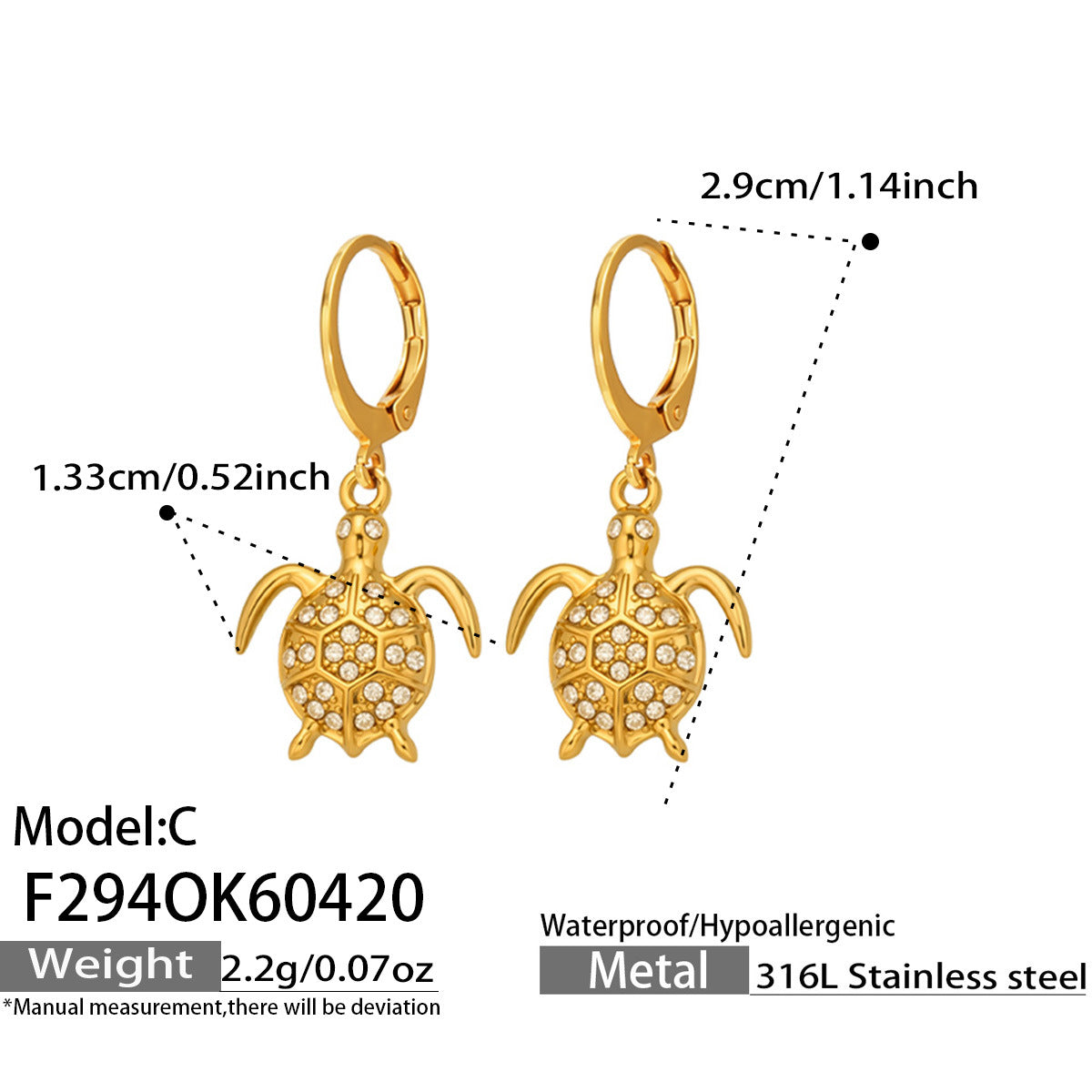 Women's Stainless Steel Ultra-Shimmering Zircon Earrings