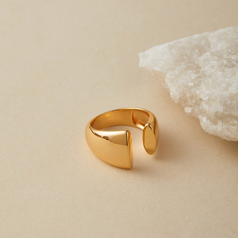 Adjustable Irregular Polished Index Finger Ring