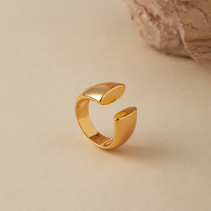 Adjustable Irregular Polished Index Finger Ring