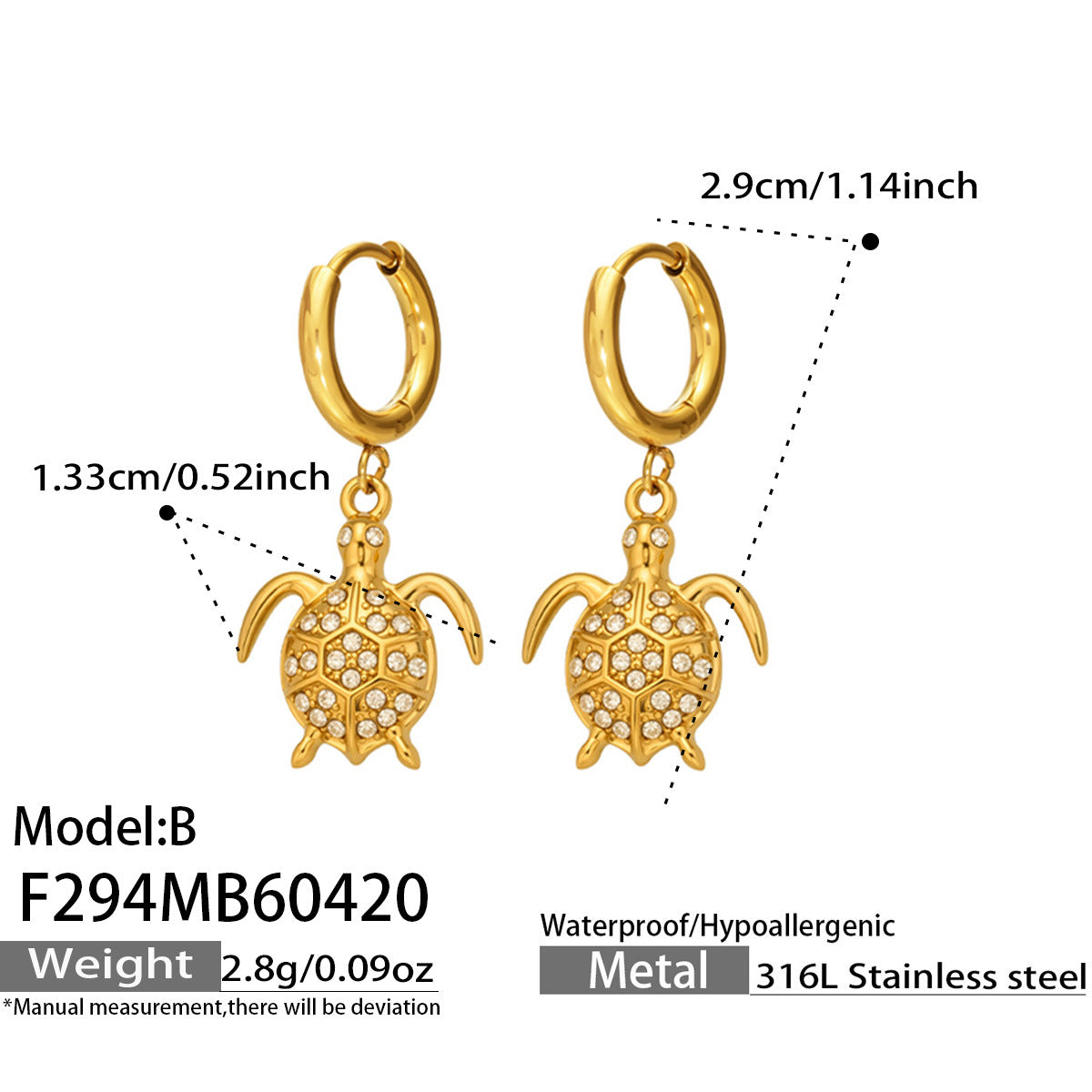 Women's Stainless Steel Ultra-Shimmering Zircon Earrings